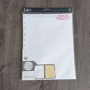 The Happy Planner "You Got This & Hello Today" Fill Paper 24 Sheets Big Planner